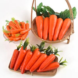 แครอทจำลองเสมือนจริง วัสดุ PVC/PU สีแดง ขนาด 7*2*2 ซม. สำหรับตกแต่งบ้าน ครัว และเทศกาลคริสต์มาส - Product Image 1