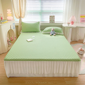 MU basso moq in lattice naturale raffreddamento ghiaccio letto gonna federa 3 pz estate dormire materasso lenzuolo <span class=keywords><strong>180x200</strong></span> casa <span class=keywords><strong>set</strong></span> biancheria da letto - Product Image 3