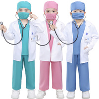 Ensemble de costumes de docteur et infirmière pour enfants, jeu de rôle professionnel, uniforme de simulation, tenue pour l'école maternelle, spectacle scolaire pour les enfants