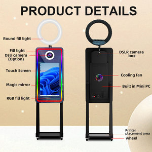थोक फोटो बूथ दर्पण सेल्फी बूथ रिंग लाइट मैजिक मिरर फोटो बूथ मशीन सत्यापित आपूर्तिकर्ता के साथ फोटो मिरर बूथ - Product Image 2
