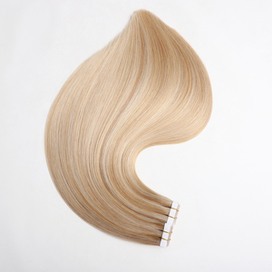 Estensioni di Capelli Umani Vergini Remy Europei Direttamente dalla Fabbrica, con Nastro Invisibile, Cuticole Allineate, Lisci e Setosi, Colore Chiaro - Product Image 5