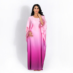 Ombre <b>Long</b> Sleeve Abaya Kaftan <b>Dress</b> <b>for</b> Women Breathable Loose Fit Muslim Robe <b>for</b> Ramadan <b>Eid</b> Daily Wear - Product Image 3
