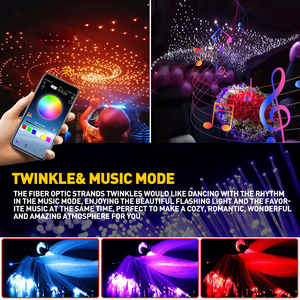 Auxito 1200pc 32W Twinkle Car/Home Headliner Star <b>Light</b> kit Roof Ceiling Fiber Optic 4M - Product Image 5