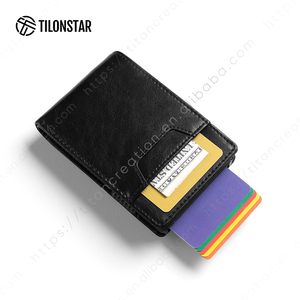 Tilonstar กระเป๋าสตางค์ใส่บัตรแบบป๊อปอัพได้สำหรับทุกวัน, กระเป๋าหนังอะลูมิเนียมกันขโมยน้ำหนักเบาจุได้เยอะ TVC336 - Product Image 3