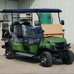 Voiturette de golf électrique 4 6 places 8 places avec sièges et roues Deluxe essence - Product Image 5