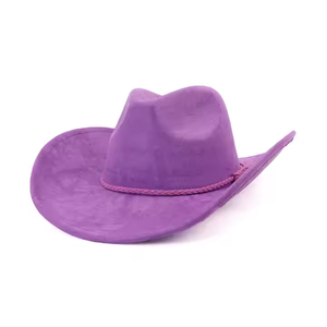 Brede Rand Suède Fedora Cowboyhoed Dame Outdoor Coole Cowgirl Hoeden - Product Image 5