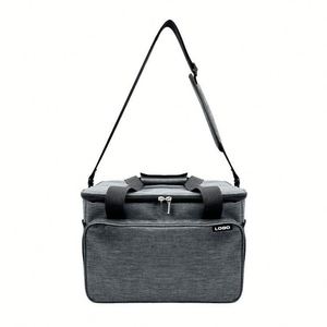 Wholesale Customized Logo Outdoor Lunch Bag High Quality Picnic Insulated Fashionable 600D Letter Zipper Closure Cooler Bag - Product Image 4