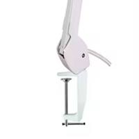 White Adjustable Arm Magnifying Desk Light Square Illuminated Magnifier Lamp with Dust Lid for Manicure Handmade Hobby Projects