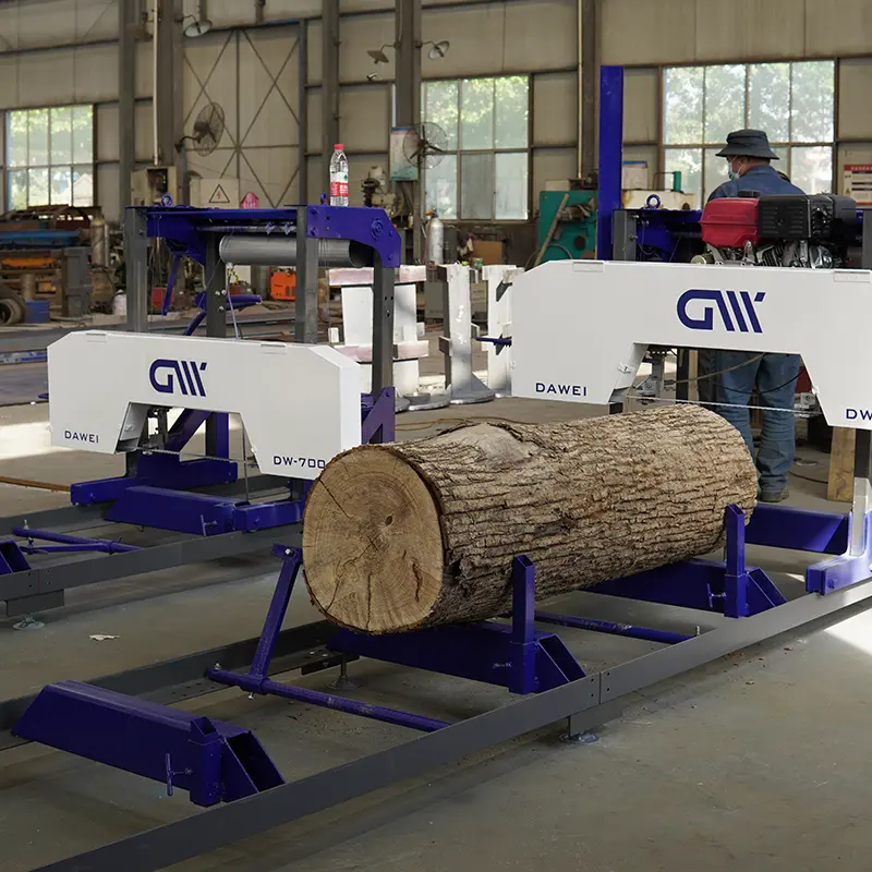 portable horizontal band sawmill herramientas de carpinteria cutting table sierra escuadradora sawmill portable