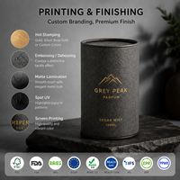 Emballage en tube de papier sur mesure, boîte cylindrique en carton rigide, boîte cadeau avec logo en feuille d'or pour flacon de parfum, huile essentielle, cosmétique