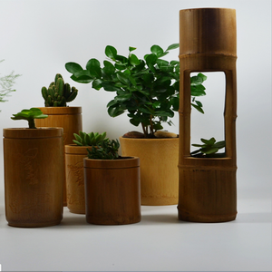 Vaso di fiori e <span class=keywords><strong>fioriera</strong></span> di bambù verde personalizzato per la decorazione domestica