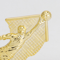 Superventas, trofeos de fútbol de premio personalizados, estatua de figura dorada de portero para partido de Fútbol GZ153