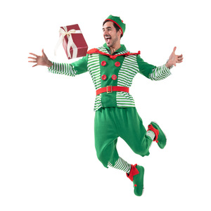 Nouvelle tenue de Noël 2024 unisexe : Ensemble de <span class=keywords><strong>déguisement</strong></span> rayé Père Noël et <span class=keywords><strong>Elfe</strong></span> pour adultes, idéal pour les fêtes. - Product Image 3