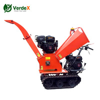 Machine à déchiqueter le bois à chenilles en caoutchouc GST100 |   Moteur à essence 6,5 CV pour terrains boueux et inégaux