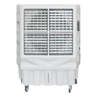 Mejor Precio, Enfriador de Aire Evaporativo Móvil de CC de 30000m3/h, Motor y Bomba de 750W, Aire Acondicionado Comercial de Alta Velocidad