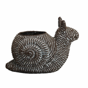 Décor nordique en gros décoratif Patio jardin tissé en forme d'escargot <span class=keywords><strong>résine</strong></span> Pot de fleur Pot de <span class=keywords><strong>jardinière</strong></span> - Product Image 1