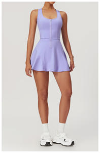 泡菜裙保暖短款健身褶网球女裙<span class=keywords><strong>2</strong></span>件套运动服长裤泡菜裙网球服 - Product Image 6