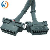 OBD II OBD 2 Cable OBD Splitter 16 Pin Splitter Extensión Cable de red Macho a doble hembra Y Adaptador de cable