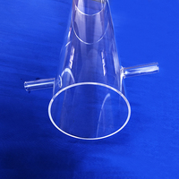 Tube en verre de quartz à grand diamètre extérieur, en silice fondue transparente, double tube, personnalisé 100-300 mm, sans ozone, surface polie pour four industriel