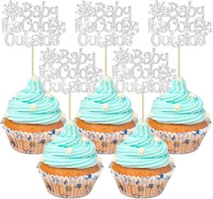 Decoraciones para Cupcakes con Forma de Copo de Nieve, Brillantes, para Fiestas de Cumpleaños, Baby Showers y Decoración de Invierno - Product Image 2