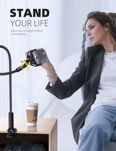 Linh Hoạt Cánh Tay Dài Lười Biếng Điện Thoại Núi Cho Bàn Clip Bracket Kẹp Đứng Ngỗng Cổ Khung Giường Dài Người Giữ Điện Thoại Cho Iphone - Product Image 3