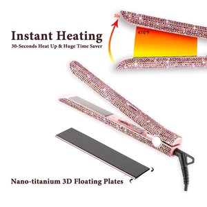 4 en 1 pelo Buena pantalla Lcd al por mayor <span class=keywords><strong>planchas</strong></span> Bling Cristal de diamantes de imitación 2019 pelo de hierro/ - Product Image 2