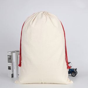 Hot Sale <b>Christmas</b> Decorations Xmas Drawstring Gift Bags Sweet Bags <b>Sacks</b> 100% Cotton Silk Screen Printing Factory Direct Price - Product Image 6