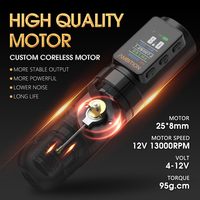 Ambitieus Soldaat Max 2400mAh Dubbele Lager Professionele Direct Drive Draadloze Tattoo Pen Machine Gun voor Artiesten Lichaamskunst