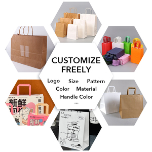 Túi Giấy Kraft Dùng Một Lần Logo In Tùy Chỉnh Túi Đựng Thực Phẩm Màu Trắng Đóng Gói Túi Giấy Màu Nâu Cho Thực Phẩm Mang Đi - Product Image 5