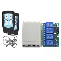 Kit d'outils de remplacement DIY pour interrupteur de télécommande sans fil DC 24V 4 canaux 433Mhz 315Mhz avec circuit intégré et 2 émetteurs