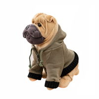 Jouet en peluche bouledogue Anime avec vêtements-cadeau de fonction de soulagement du stress en peluche super douce pour tous les âges