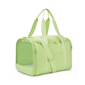 Bolsa de viaje de gran capacidad, color verde claro, diseño minimalista, multifuncional, bolso tote unisex - Product Image 3