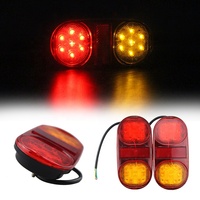 2 packs de feux arrière de remorque à LED Feux arrière de camion Feux de freinage 12 V Indicateur étanche pour camion caravane van ou tracteur