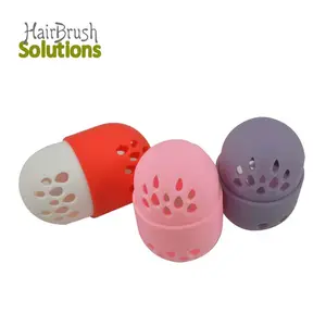 Hot Egg Capsule Shape Makeup Puff Powder Beauty Blend Case Holder Silicone Travel Capsule Makeup Sponge Holder