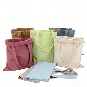 Sac fourre-tout en toile de coton biologique recyclé personnalisé avec logo, sac de shopping vierge - Product Image 1