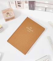 Carnet de notes/agenda A5 en cuir tendance avec couverture, style simple, ligné, imprimé Thanksgiving Gratitude, reliure filée