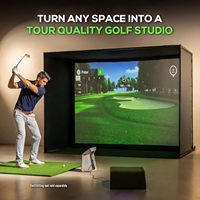 Kit complet de simulateur de golf avec cage de 10x8 pieds, filet de golf avec tissu cible, kit simulateur de golf pour entraînement en intérieur