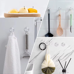 1.97 inch Nhựa Hút cup với bền móc kim loại phòng tắm & bếp Hooks & đường ray - Product Image 4