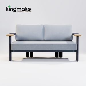 2025 Kingmake nouvel ensemble de canapés 4 pièces imperméables meubles d'extérieur canapés tissés de jardin avec table en teck - Product Image 2