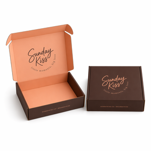 Boîtes d'expédition personnalisées avec logo personnalisable, boîtes en papier biodégradables, doublure pliable, boîtes d'emballage pour colis postaux, pour emballages cadeaux - Product Image 4
