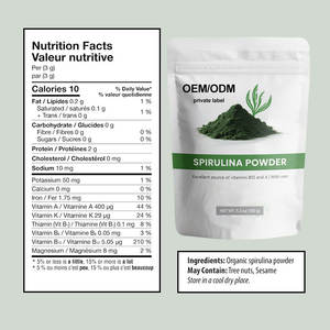 Puur Veganistisch Eiwitrijk Voedingssupplement Groen Poeder Organische Non Gmo Voor Smoothies Recepten 150G Spirulina Poeder - Product Image 2