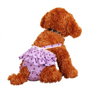 กางเกงอนามัยสำหรับสุนัข ดีไซน์เจ้าหญิง ลายจุดหรูหรา พร้อมสายรัด ป้องกันการรบกวน ใช้งานง่าย คลิกเดียวส่งสินค้า XXL ทุกฤดู - Product Image 2