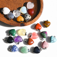 Prix de gros : Pendentif cœur en quartz rose naturel de 2 cm, pierre de guérison, collier en améthyste, bijoux, pierres précieuses, cristaux DIY