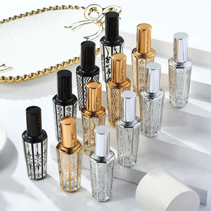 Hot Electroplated Glass <b>Perfume</b> <b>Bottles</b> Gold Silver Black 15ml Screw Refillable Spray Atomizer - Product Image 1