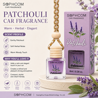 8ml autoparfum glazen flesje met houten dop, hangende autoluchtverfrisser, essentiële olieverdamper voor achteruitkijkspiegel, luxe cadeau