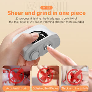 オールインワン電動ネイルトリマー 研削研磨 3段階速度 USB充電式 ソフトLEDライト - Product Image 6