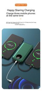 New Style Wholesale High Capacity Fast Charging 22.5W/15W PD Portable <strong>Power</strong> Bank 10000mAh with Built-in <strong>Cable</strong> for Phones - Product Image 6