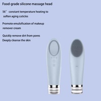 Cepillo de Limpieza Facial Eléctrico, Portátil, de Silicona, Limpiador y Masajeador, con Vibración Sónica
