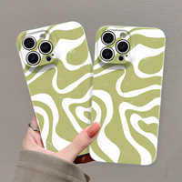 Coque de téléphone rigide en PC avec impression photo Jelly Green Wave pour iPhone 8 X Xr Xs 11 12 13 14 15 16 17 18 Pro Max