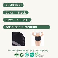 Culottes menstruelles grande taille Shanhao, 4 couches, anti-fuites, en maille, coupe haute, style quotidien pour flux abondant